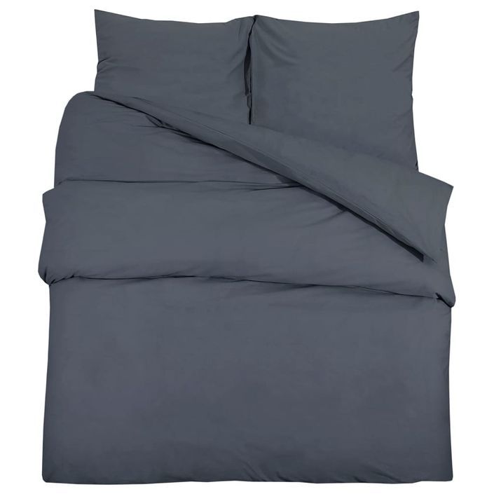 Ensemble de housse de couette Anthracite 220x240 cm Microfibre - Photo n°1