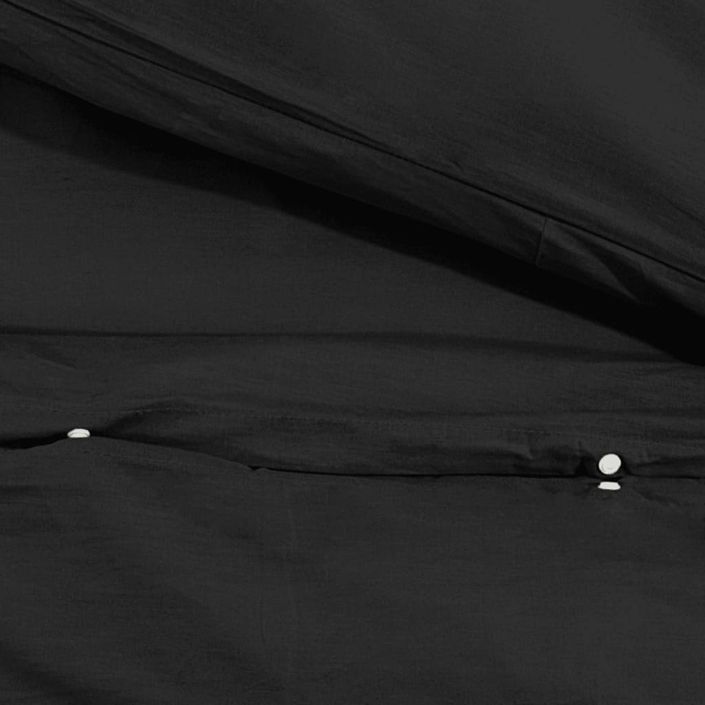 Ensemble de housse de couette Noir 200x220 cm Microfibre légère - Photo n°8