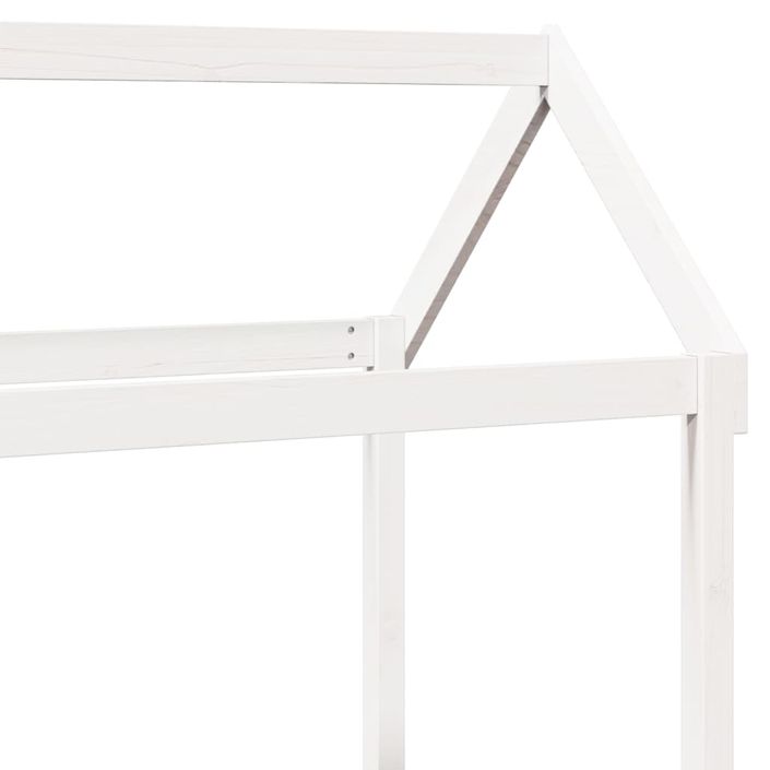 Ensemble de lit de jour et de banc avec toit sans matelas blanc - Photo n°11