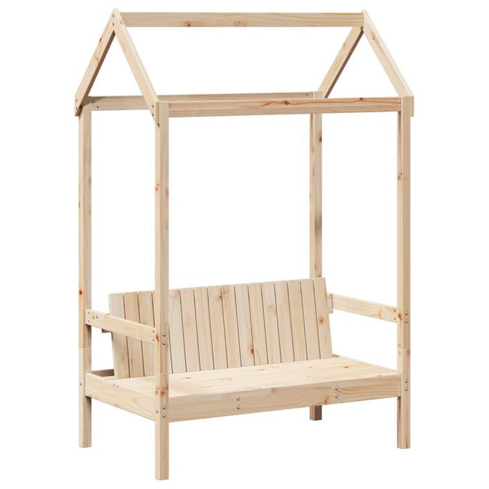 Ensemble de lit de jour et de banc et toit 90x190 cm pin massif - Photo n°5