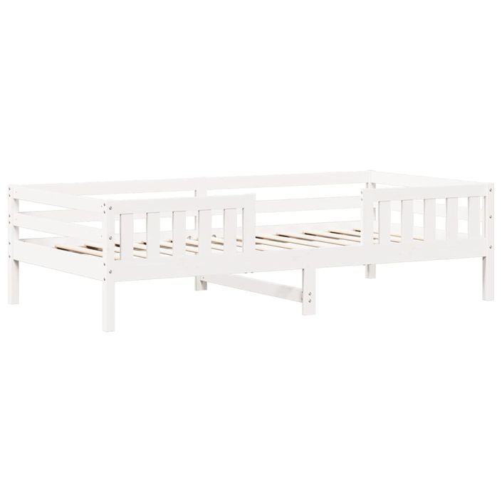 Ensemble de lit et de banc avec toit 75x190 cm bois massif pin - Photo n°7