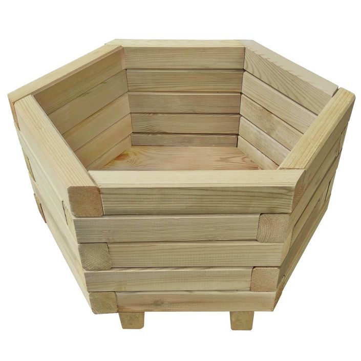 Ensemble de jardinière de jardin 2 pcs Bois de pin impregné - Photo n°2