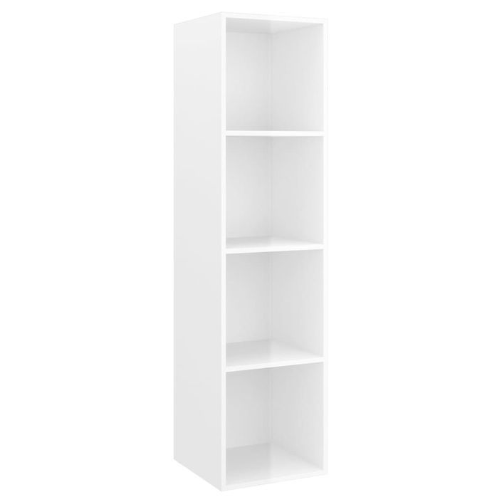 Ensemble de meuble TV 2 pcs Blanc brillant 3 - Photo n°5