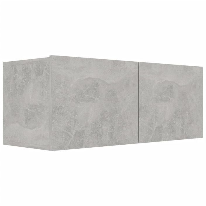 Ensemble de meuble TV 2 pcs Gris béton 2 - Photo n°4