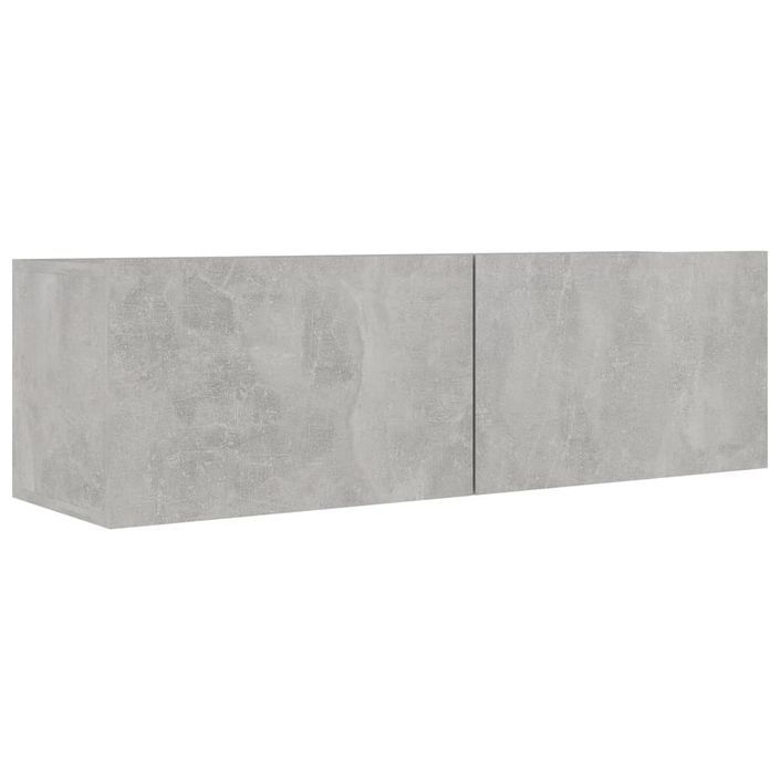 Ensemble de meuble TV 2 pcs Gris béton 2 - Photo n°5