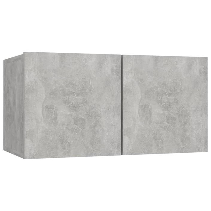 Ensemble de meuble TV 2 pcs Gris béton - Photo n°4