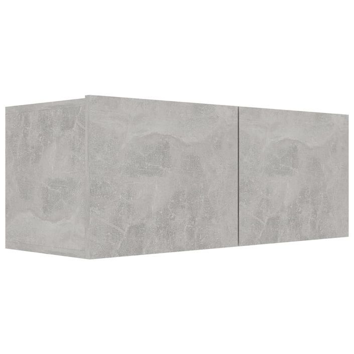 Ensemble de meuble TV 2 pcs Gris béton - Photo n°5