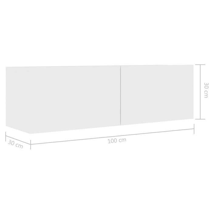 Ensemble de meuble TV 3 pcs Blanc 6 - Photo n°6