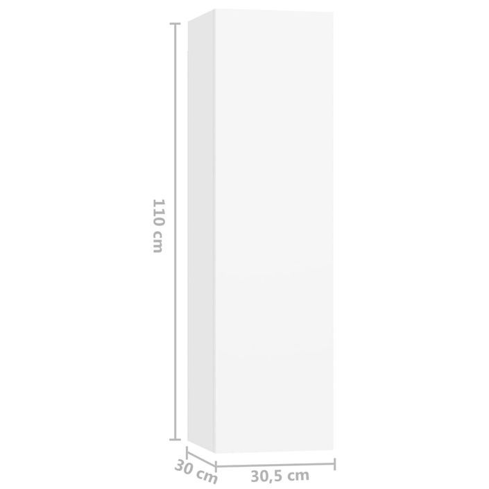 Ensemble de meuble TV 3 pcs Blanc 6 - Photo n°7