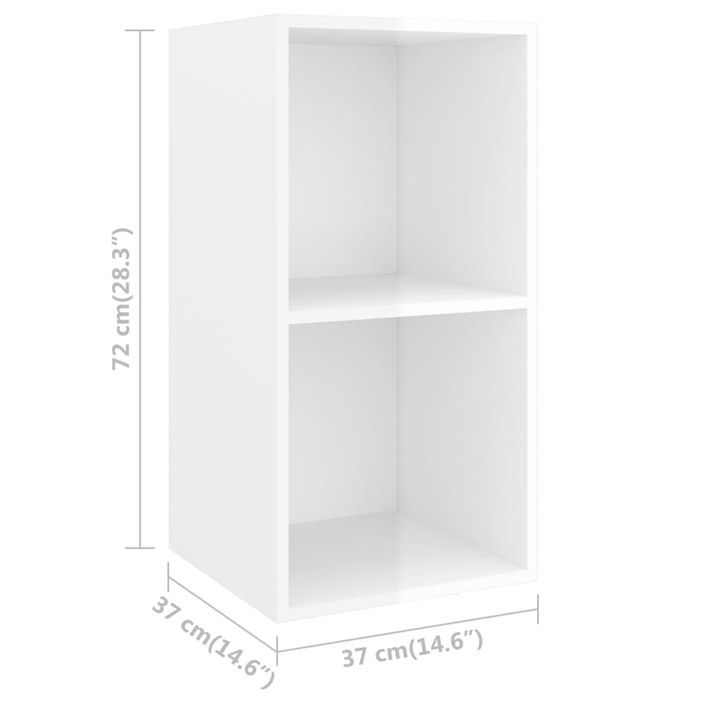 Ensemble de meuble TV 3 pcs Blanc brillant 2 - Photo n°6