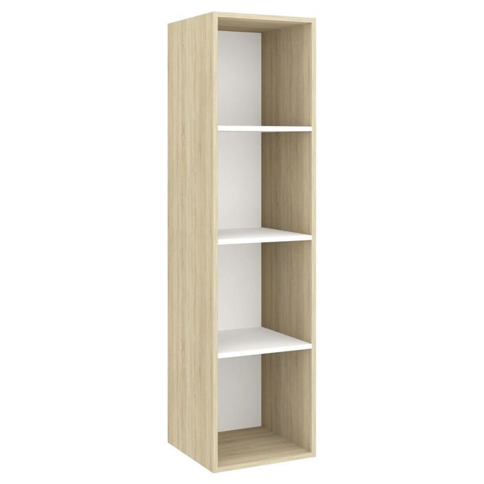 Ensemble de meuble TV 3 pcs Blanc et chêne sonoma - Photo n°5