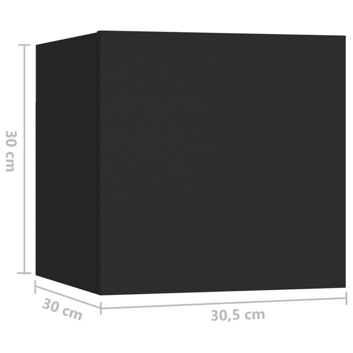 Ensemble de meuble TV 4 pcs Noir 16 - Photo n°6