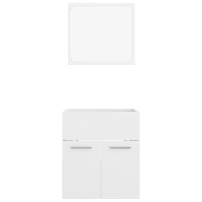 Ensemble de meubles de bain 2 pcs Blanc brillant 13 - Photo n°6