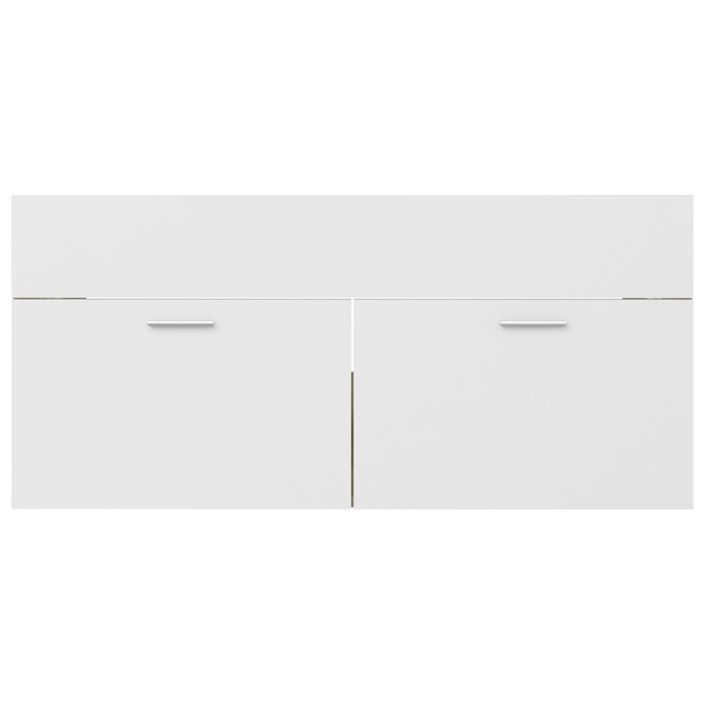 Ensemble de meubles de bain 2 pcs Blanc/chêne sonoma 11 - Photo n°9