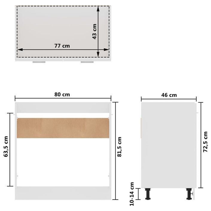 Ensemble de meubles de cuisine 7 pcs Blanc 2 - Photo n°12