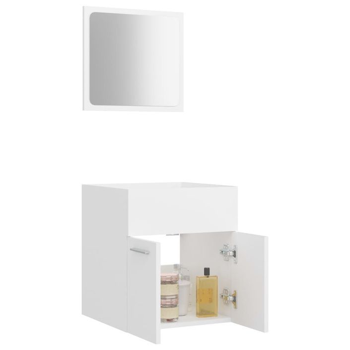 Ensemble de meubles de salle de bain 2 pcs Blanc 13 - Photo n°4