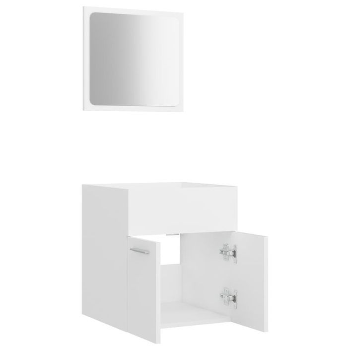 Ensemble de meubles de salle de bain 2 pcs Blanc 13 - Photo n°5