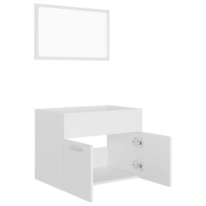 Ensemble de meubles de salle de bain 2 pcs Blanc 10 - Photo n°6