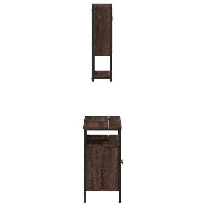 Ensemble de meubles de salle de bain 2 pcs Chêne marron - Photo n°7