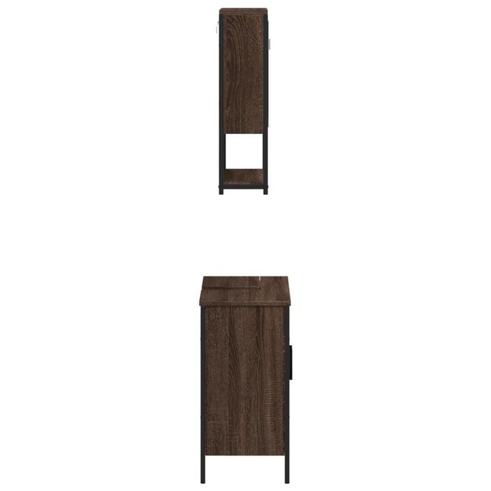 Ensemble de meubles de salle de bain 2 pcs Chêne marron - Photo n°7