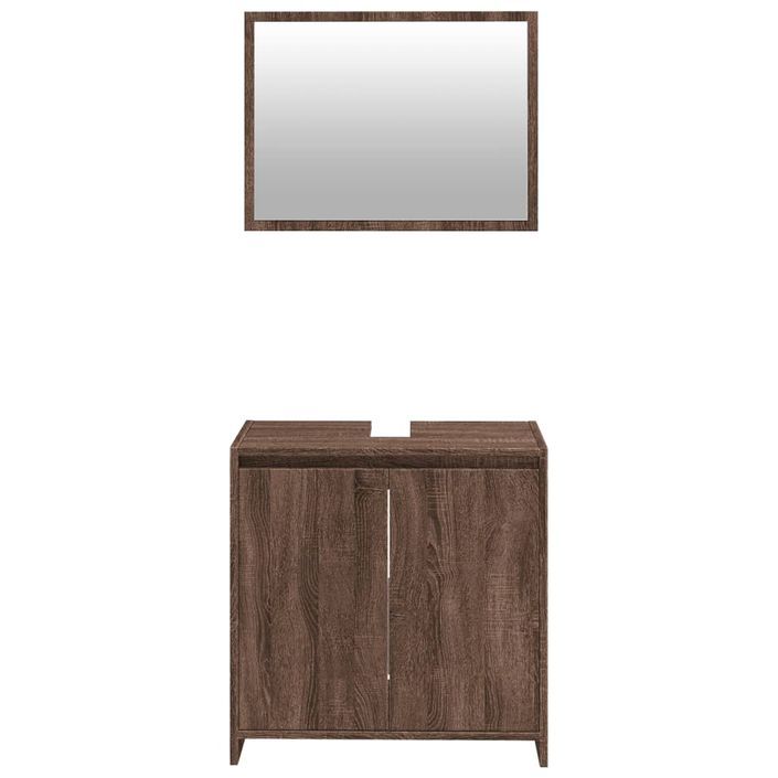 Ensemble de meubles de salle de bain 2 pcs Chêne marron - Photo n°5