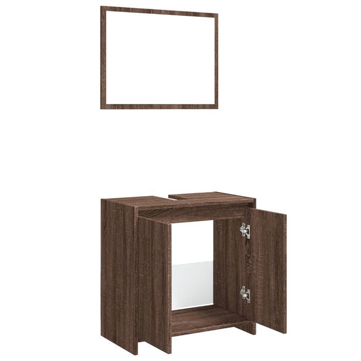 Ensemble de meubles de salle de bain 2 pcs Chêne marron - Photo n°8