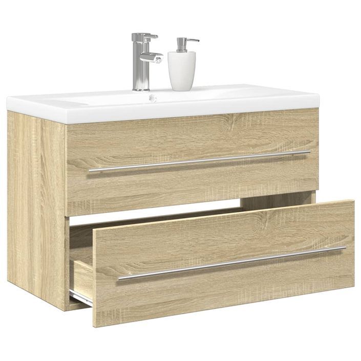 Ensemble de meubles de salle de bain 2 pcs chêne sonoma - Photo n°1