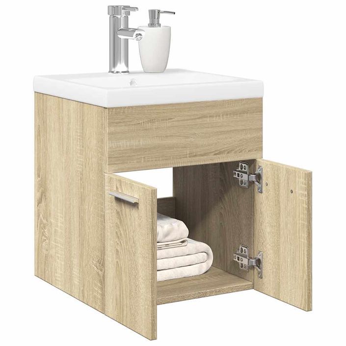 Ensemble de meubles de salle de bain 2 pcs chêne sonoma - Photo n°1