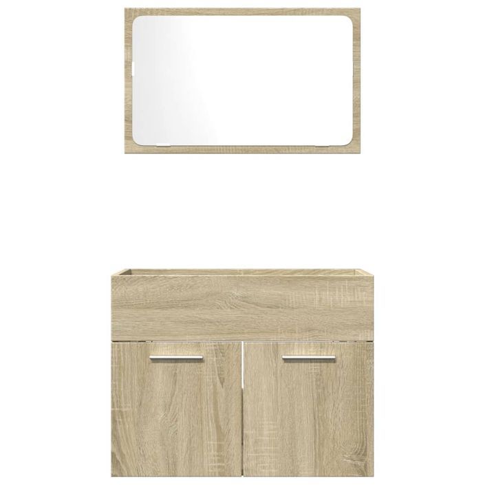 Ensemble de meubles de salle de bain 2 pcs chêne sonoma - Photo n°4