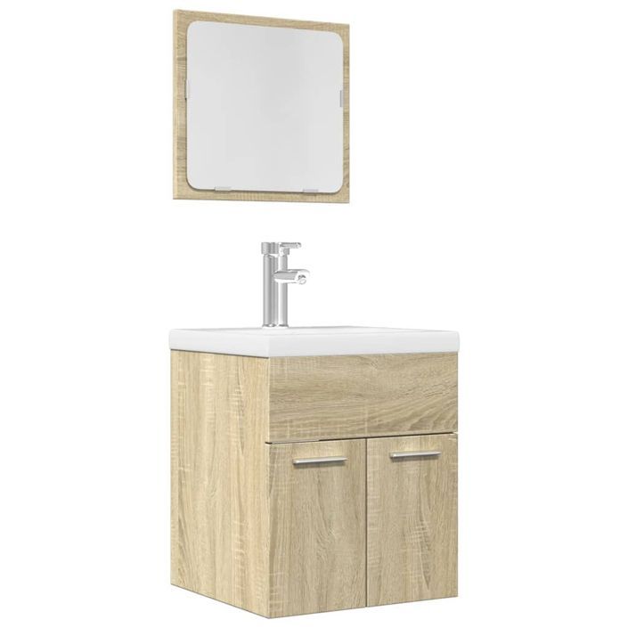 Ensemble de meubles de salle de bain 2 pcs chêne sonoma - Photo n°1