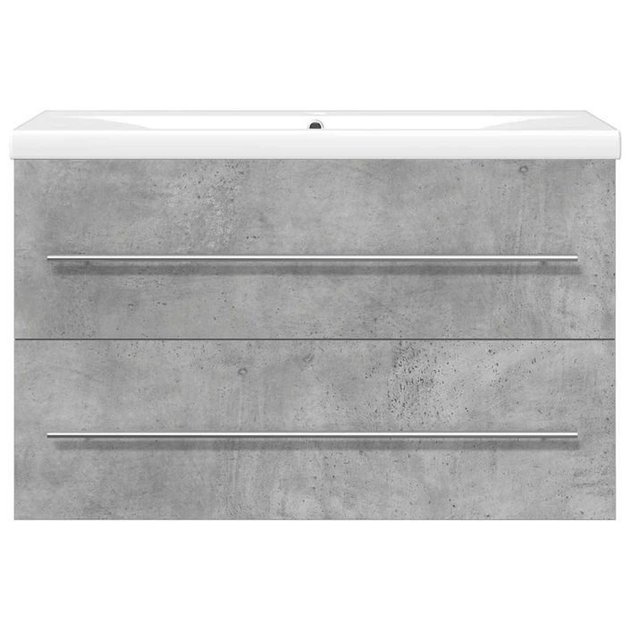 Ensemble de meubles de salle de bain 2 pcs gris béton - Photo n°4