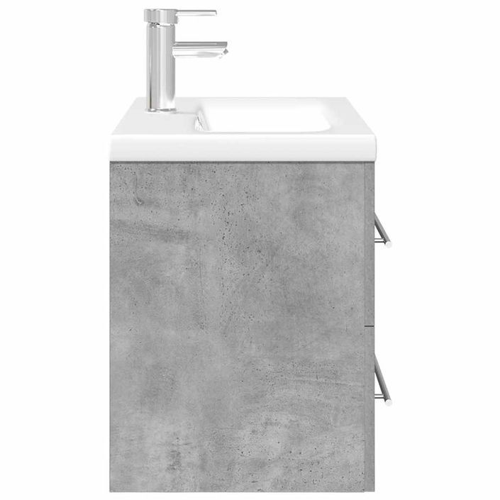 Ensemble de meubles de salle de bain 2 pcs gris béton - Photo n°6