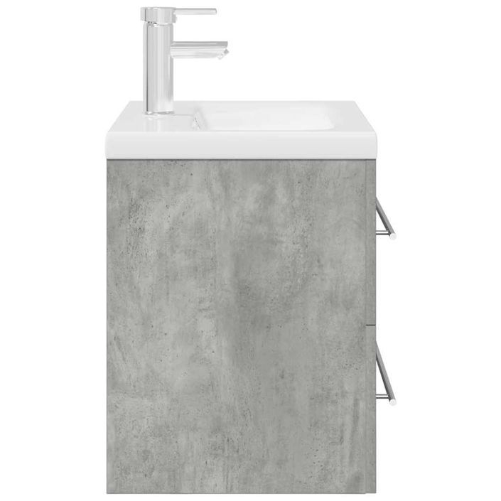 Ensemble de meubles de salle de bain 2 pcs gris béton - Photo n°6