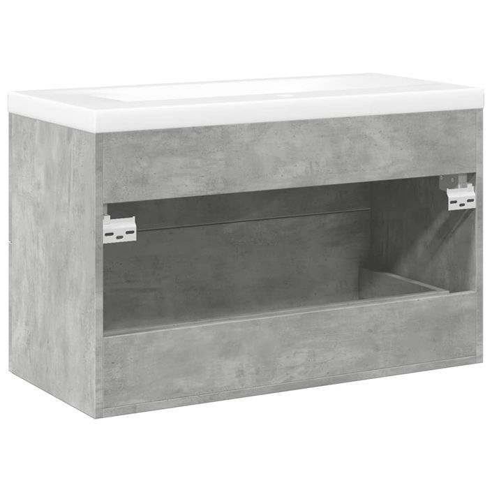 Ensemble de meubles de salle de bain 2 pcs gris béton - Photo n°6