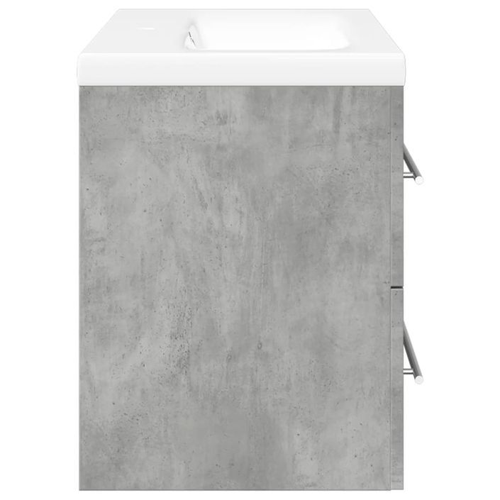 Ensemble de meubles de salle de bain 2 pcs gris béton - Photo n°5