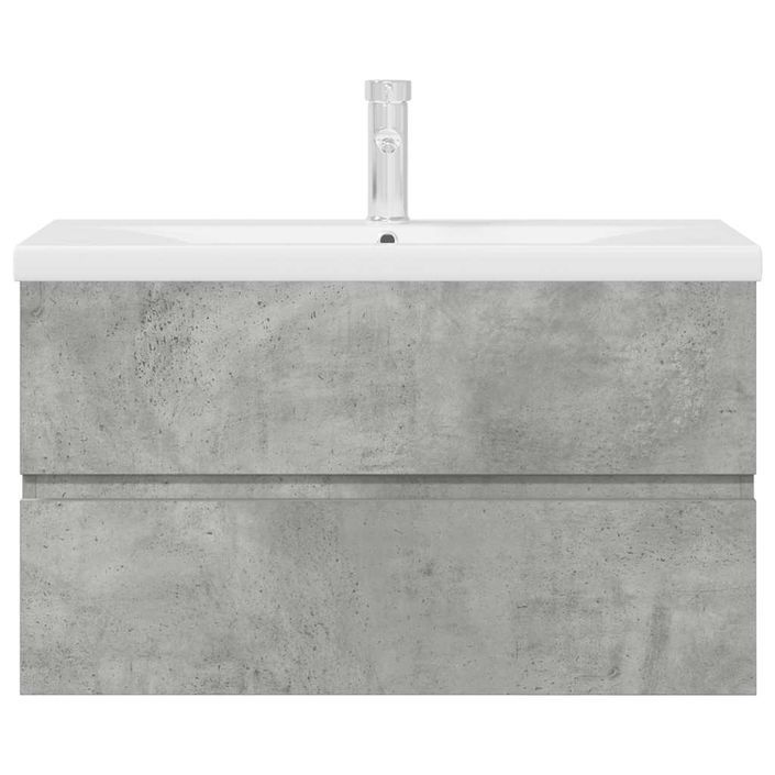 Ensemble de meubles de salle de bain 2 pcs gris béton - Photo n°4