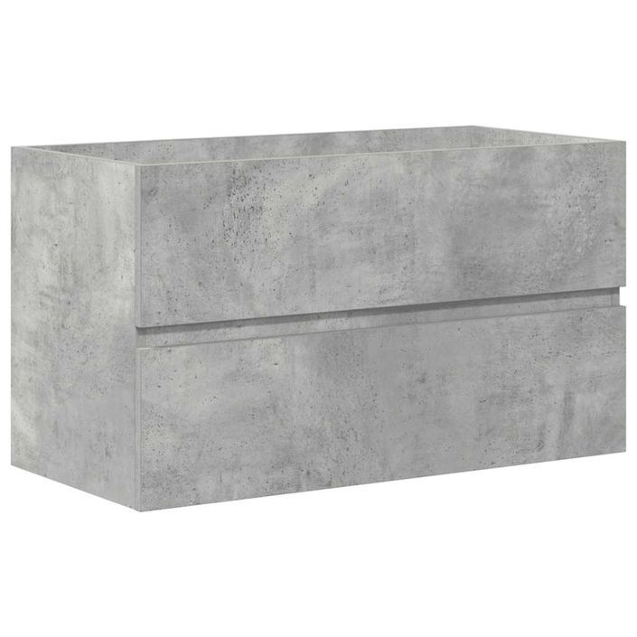 Ensemble de meubles de salle de bain 2 pcs gris béton - Photo n°5