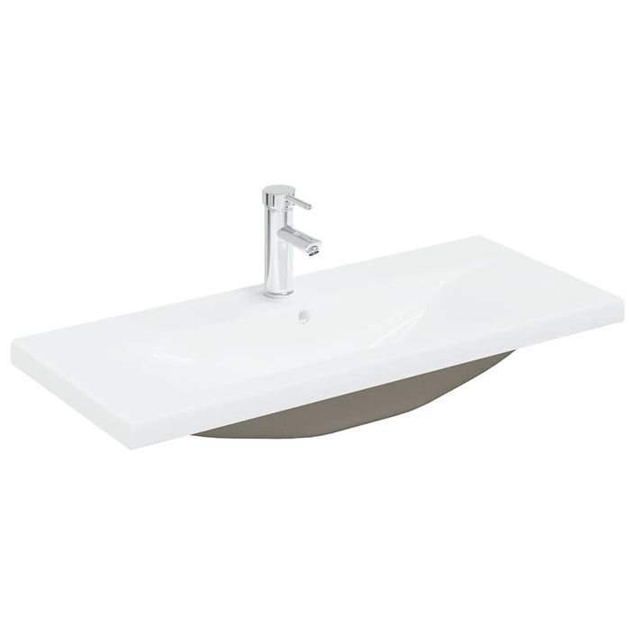 Ensemble de meubles de salle de bain 2 pcs gris béton - Photo n°6