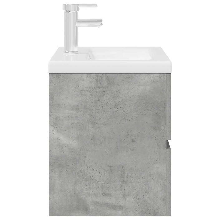 Ensemble de meubles de salle de bain 2 pcs gris béton - Photo n°7