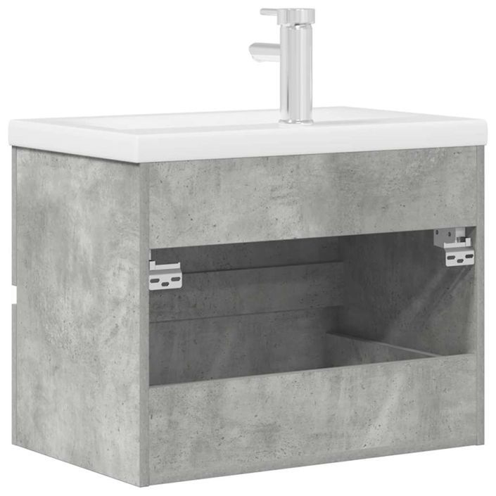 Ensemble de meubles de salle de bain 2 pcs gris béton - Photo n°8