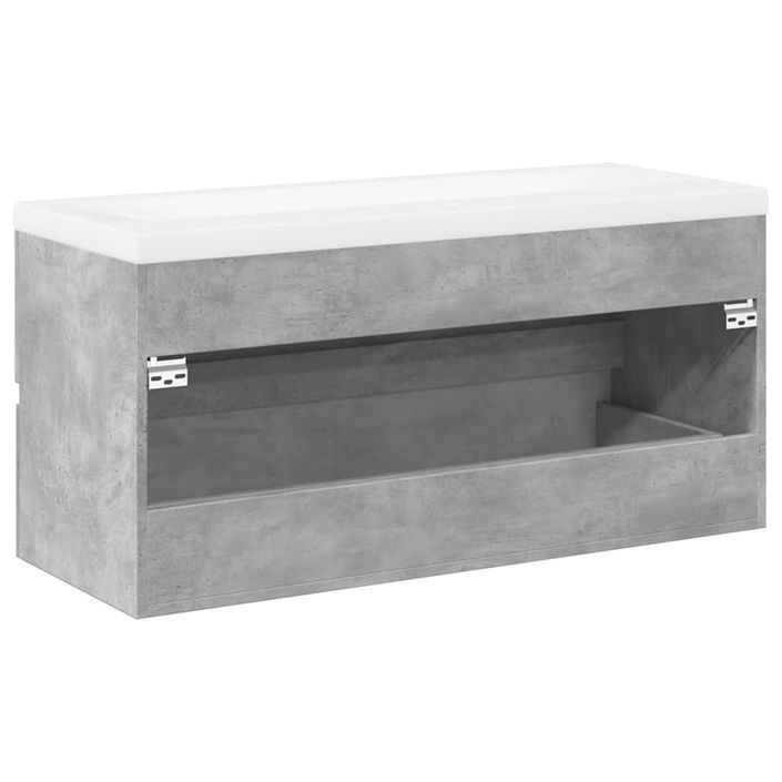 Ensemble de meubles de salle de bain 2 pcs gris béton - Photo n°6