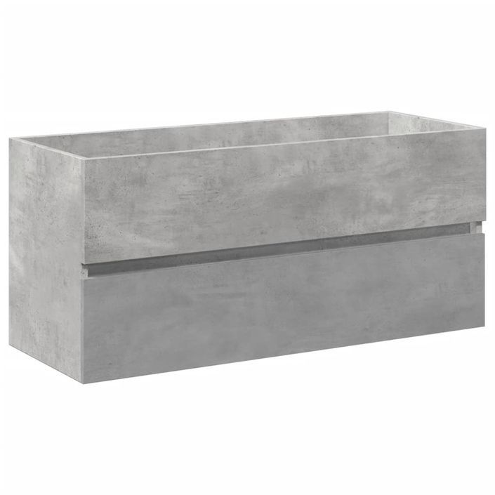 Ensemble de meubles de salle de bain 2 pcs gris béton - Photo n°8