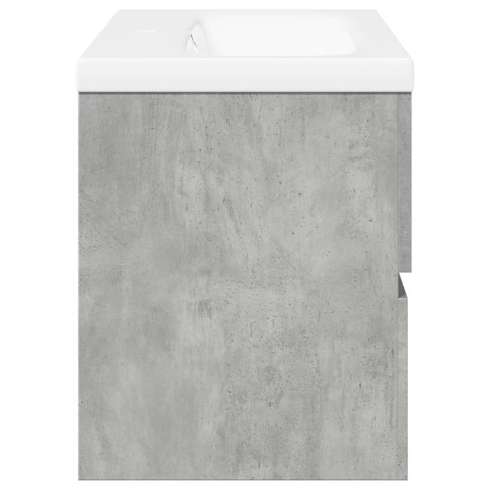 Ensemble de meubles de salle de bain 2 pcs gris béton - Photo n°5