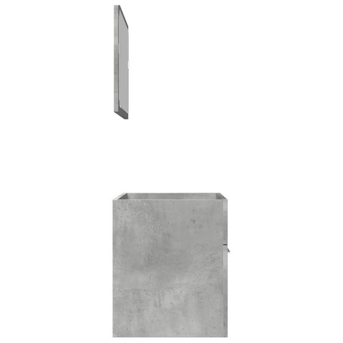 Ensemble de meubles de salle de bain 2 pcs gris béton - Photo n°6