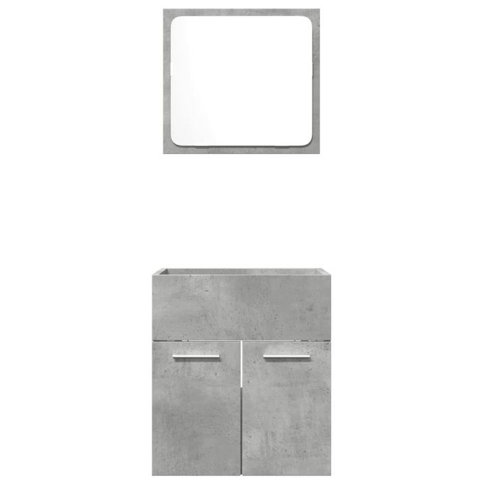 Ensemble de meubles de salle de bain 2 pcs gris béton - Photo n°4