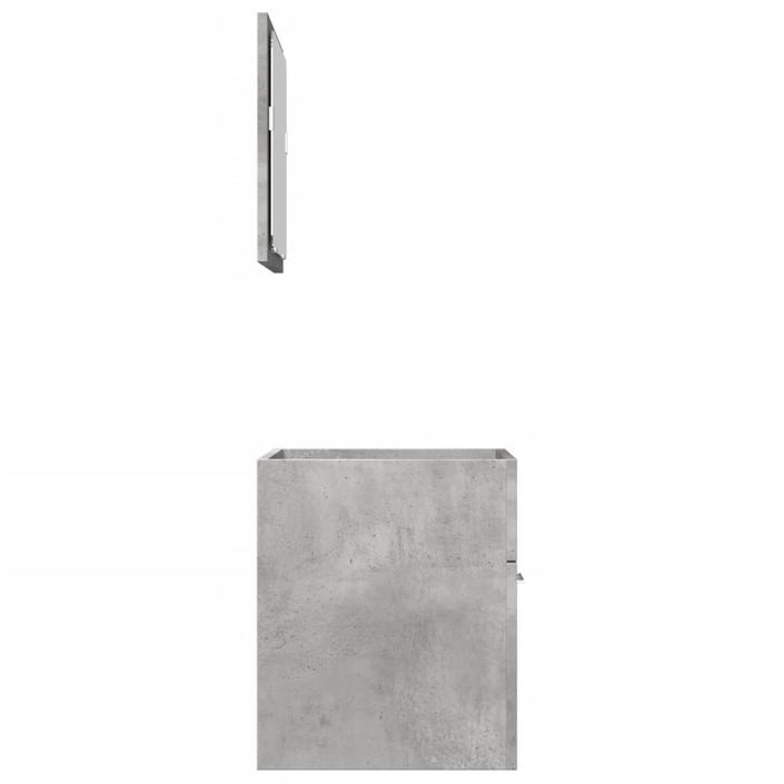 Ensemble de meubles de salle de bain 2 pcs gris béton - Photo n°6