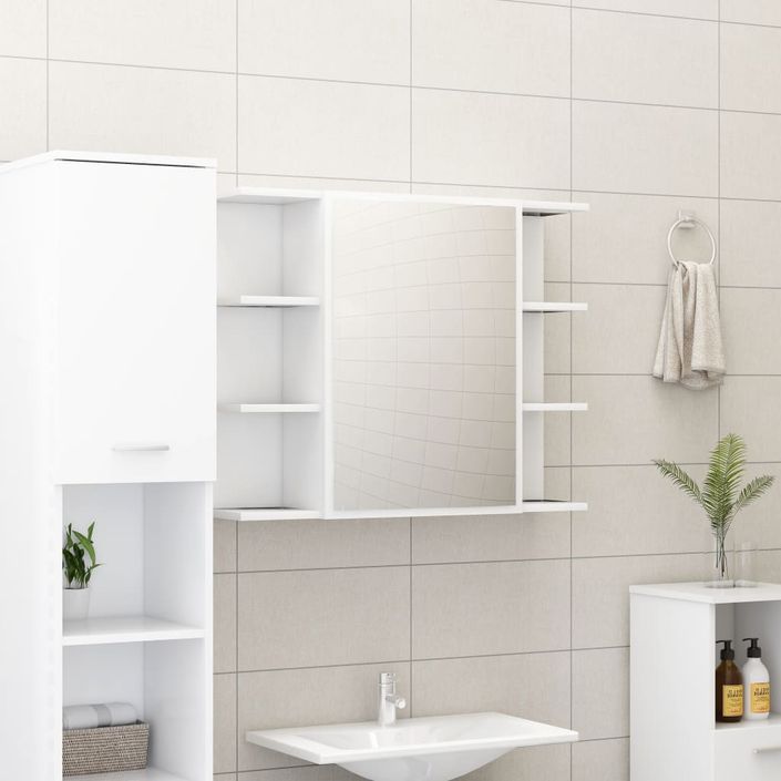 Ensemble de meubles de salle de bain 3 pcs Blanc 6 - Photo n°5