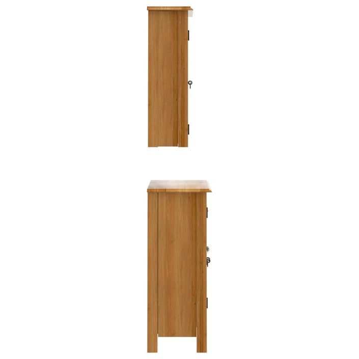 Ensemble de meubles de salle de bain 3 pcs bois de pin massif - Photo n°6