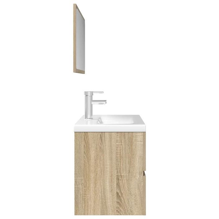 Ensemble de meubles de salle de bain 3 pcs chêne sonoma - Photo n°7