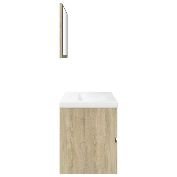 Ensemble de meubles de salle de bain 3 pcs chêne sonoma - Photo n°5